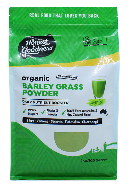 honest to goodness, 100% pure barley grass powder